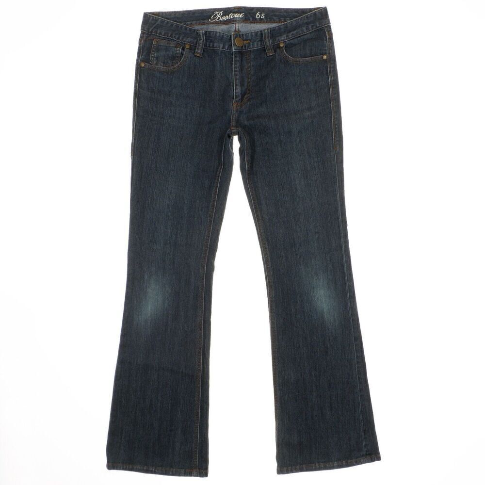 Tommy Hilfiger Bootcut Jeans Size 6S Womens Dark Blue Denim Measures 31 x 29.5